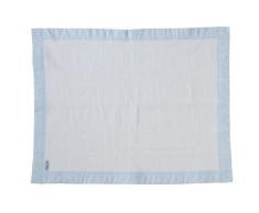 Nicolientje 701025 Luxus Schmusedecke in Streifendesign, 75 x 100 cm, blue