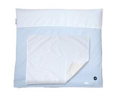 Nordic Coast Premium Wickelauflage, 80 x 70 cm, blau / weiße Streifen