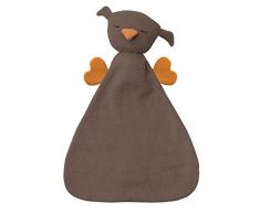 Babylonia Peppa Kuscheltier Eule aus Biobaumwolle extra weich anthrazit/orange