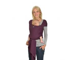 HOPPEDIZ elastisches Tragetuch für Früh- und Neugeborene, inkl. Trageanleitung, 4,60m x 0,50m, Aubergine