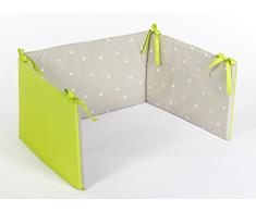 Träumeland TT13105 Nestchen Schaukelpferd 180 x 40 cm passend für Betten 70 x 140 cm und 60 x 120 cm, Bezug 100% Baumwolle, grün