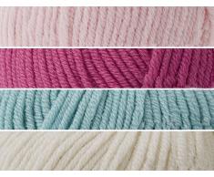 Kokobino Knit Your Own Strickset für Babybett, Himbeere Rüschen, 12-48 Monate