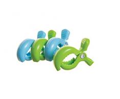 Dreambaby Kinderwagen Clips (2 blau/2 grün, 4 Stück)