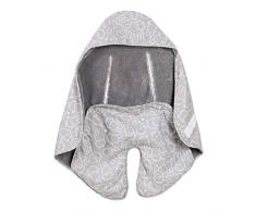 roba 306116P210 Baby-Einschlagdecke „Miffy“ mit Schlitzen für Sicherheitsgurte, Universal-Baby-Decke für alle Autositze, Babyschalen, Buggys, Kinderwagen, Supersoft-Plüsch Microfaser, Weiß, mehrfarbig