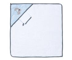 Nattou Baby Kapuzenhandtuch aus Baumwolle mit Waschlap für Jungen, Toby der Hund