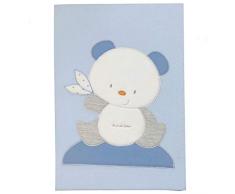 Andy & Helen 2/4470cd03 _ C Decke Wiege bestickt Baumwolle, hellblau