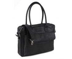 Kidzroom Wickeltasche Echtes Leder - 12 L - Mit Wickelauflage und Isolierflaschenhalter