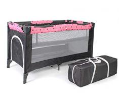 Chic 4 Baby 340 83 Reisebett LUXUS mit Einhängeboden für Neugeborene und Tragetasche, Sternchen grau