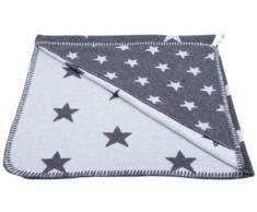 Kapuzenbadetuch Sterne gestrickt 82 x 82 cm, Anthrazit/Grau