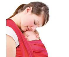 Didymos 445004 Babytragetuch, Modell Wellen granat, Größe 4