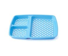 Plastorex 8166 Baby-Tablett, PP, Melamin, französisch, Dekoration, Blau