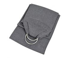 AMAZONAS Babytragetuch ohne Knoten Ring Sling Grey 180 cm 0-3 Jahre bis 15 kg