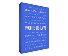 Feel Good Art Leinwand auf Rahmen, 30 x 20 cm, Blau