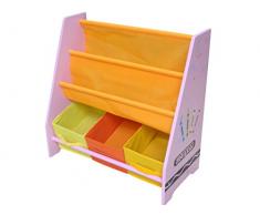 Kiddi Style Kinder Aufbewahrungsregal & stylisches Kinderregal mit 3 Boxen – Kinder Wandregal & Kindermöbel mit Aufbewahrungsboxen