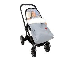 Kaiser 68104623 Lammfellfußsack Dublas, Fell naturweiß/hellgrau
