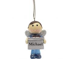 Suki Gifts 29451 Schutzengel Baumschmuck Geschenkanhänger mit Namen BERND, blau