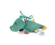 Sterntaler Mädchen Spieluhr Kuschelzoo, Stofftier Krokodil Konrad, Integriertes Spielwerk, Größe: S, mehrfarbig