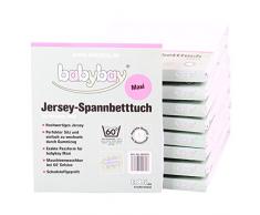 babybay Jersey Spannbetttuch passend für Modell Maxi, Midi, Mini, Boxspring, Trend und Comfort, grau