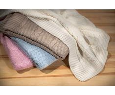 Funnababy Premium Capelli Soft Strickdecke blau