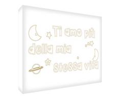 Feel Good Art MOON1216 – 01It Bild auf Leinwand Wand in Frühstücksflocken 60 x 40 cm beige