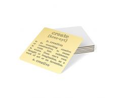 Feel Good Art Hochglanz Untersetzer in Modernes typographisches Design (creme töne)