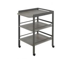 Geuther - Wickelregal Clarissa 4842, TÜV geprüft, mit Ablagefläche, Wickeltisch, Rollen, Arbeitshöhe 86 cm, schlamm