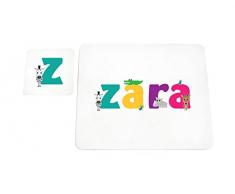 Feel Good Art lhv-zara Hochglanz Tisch-Sets und Untersetzer für Babys und Kleinkinder