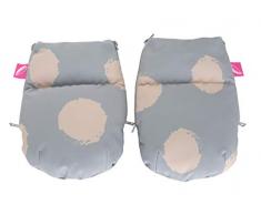 1 Paar Handwärmer Muffs für Kinderwagen - aus Softshell (Kleckse apricot)