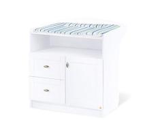 Pinolino Wickelkommode Laura, moderne Wickelkommode, Wickelfläche 85 x 75 cm, Wickelhöhe 87 cm, Wickelansatz abnehmbar, weiß (Art.-Nr. 13 00 25)