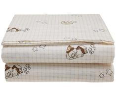 Junior Joy 6074BE Bett Flanell Blatt, beige