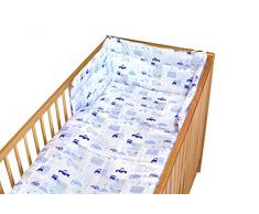 Cosing 332-028-150 Kinderbettwäsche Mit Nestchen Set Baumwolle 3 Teilig - Autos, blau