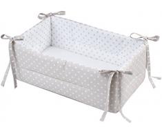 ITALBABY Bebe Dotted Kinderbett Reduzierstück, Taube grau
