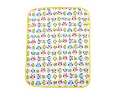 Mon Petit Bleu 5901323926815 Wickelunterlage - Soft & Handy Mon Petit Bleu, wasserdicht, beidseitig einsetzbar aus Baumwolle und Velour, 60 x 48 cm - Blau/Eulen