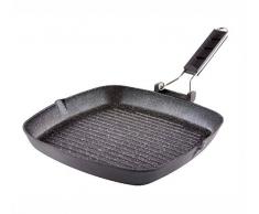 Ilsa Marmorella Stone Grillpfanne, aus Aluminium, Schwarz, 26 x 26 cm