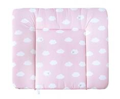 roba Wickelauflage Kleine Wolke rosa, weiche Wickelunterlage 85x75cm, Wickeltischauflage PU beschichtet