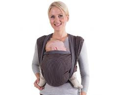 HOPPEDIZ Baby-Tragetuch, inklusive Bindeanleitung, New York braun 5,40 m