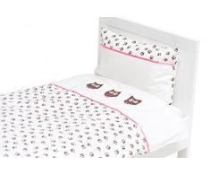 Briljant baby Bettwäsche 100 x 135 cm, Kopfkissen 40 x 60 cm, rosa+weiß