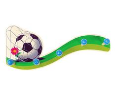 Hess Holzspielzeug 30300 - Garderobe Fußball aus Holz, ca. 35 x 17 cm