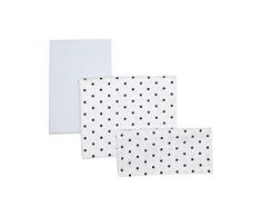 Be 42106 3-teiliges Set für Babybett 60: Bettlaken Spannbettlaken, Kopfkissen, 100x165 cm, blau