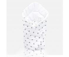 Baby Wickeln Wickel Neugeborene Kind Bettwäsche Decke Baumwolle Schlafsack Baumwolle Wickel - Grau Stars auf Weißem Hintergrund