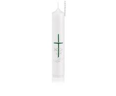 Wiedemann 167146.027 Taufkerze, Wachs, Silber, 26, 5 x 5, 00 x cm, 1 Einheiten