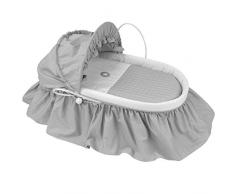 Cambrass 41222 Wiege mit Rüschen Plus Haube Pic, 47x84 cm, grau