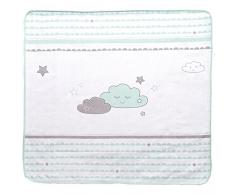roba Babydecke Happy Cloud, Decke zum Kuscheln, Krabbeln & Spielen, 2 seitig, 2 Funktionen: 1x super weich, warm & flauschig, 1 x 100% Baumwolle