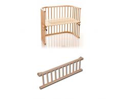 Babybay Maxi Bestellbett natur lackiert mit Verschlussgitter