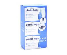 Ubbi Plastikbeutel für Windeleimer, 3 Packungen mit je 25 Stück