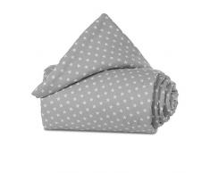 babybay Nestchen Organic Cotton passend für Modell Maxi, Boxspring und Comfort, lichtgrau Sterne weiß