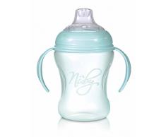 Nûby ID69002 Auslaufsichere Trinklerntasse, 240 ml, ab 6 Monate, transparent