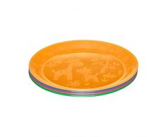 NIP Kinderteller für Kleinkinder und Babys, mit niedlichem Motiv, BPA-frei, Made in Germany, 4er Set, ab 6 Monaten