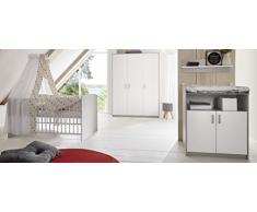 Schardt 11 515 46 00 Kinderzimmer 3 - teilig Classic Grey bestehend aus, Kombi - Kinderbett mit Umbaukit, 70 x 140 cm