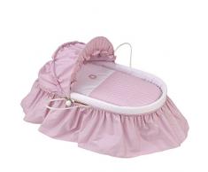 Cambrass 41211 Wiege mit Rüschen Plus Haube Pic, 47x84 cm, rosa